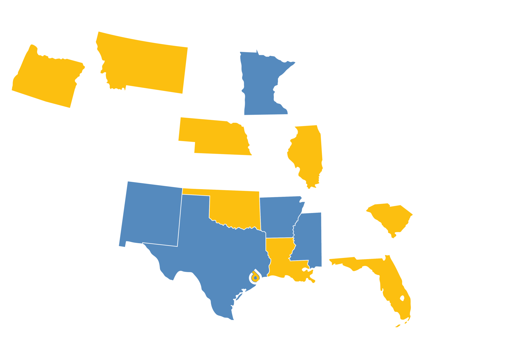 Map of PFC operations